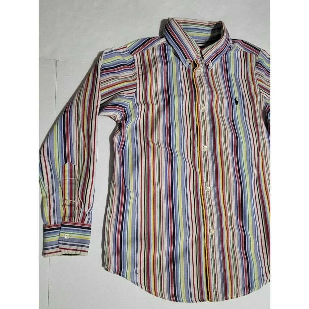 (#7) Polo BY Ralph Lauren Boys Multicolor Size 7 Long Sleeve Button Down